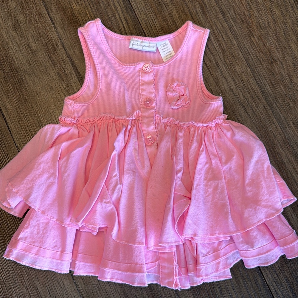 018 First impressions 6-9m dress, pink